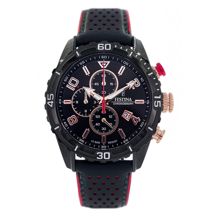 RELOJ EN CUERO PARA HOMBRE FESTINA TIMELESS CHRONO F20519/4 - NEGRO