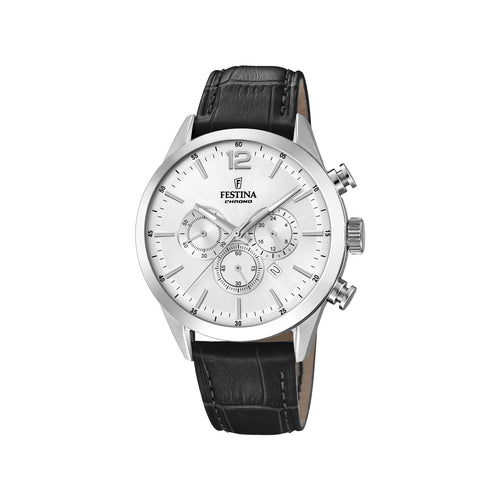 RELOJ EN CUERO PARA HOMBRE FESTINA TIMELESS CHRONO F20542/1 - NEGRO