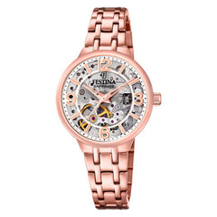 Cargar imagen en el visor de la galería, RELOJ ELEGANTE PARA MUJER FESTINA SKELETON AUTOMATIC F20616/1 - ROSA
