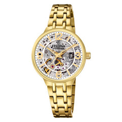 Cargar imagen en el visor de la galería, RELOJ CON ESQUELETO PARA MUJER FESTINA SKELETON AUTOMATIC F20617/1 - DORADO
