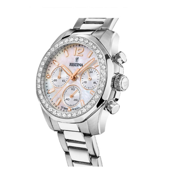 RELOJ ELEGANTE PARA MUJER FESTINA RAINBOW F20606/1- PLATEADO
