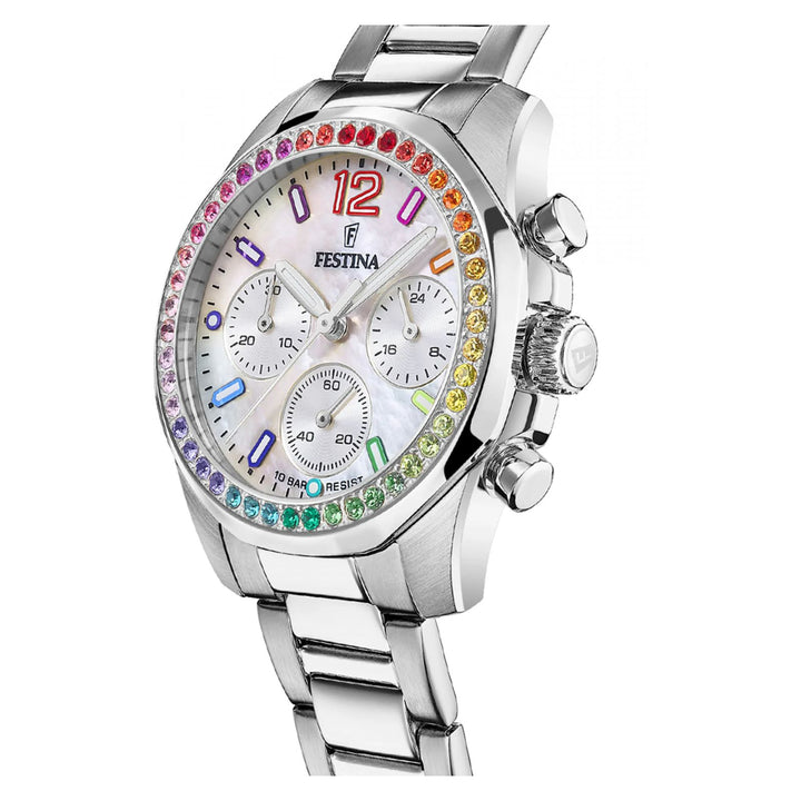 RELOJ ANÁLOGO PARA MUJER FESTINA RAINBOW F20606/2 - PLATEADO