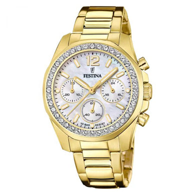 RELOJ CON DIAMANTES PARA MUJER FESTINA BOYFRIED F20609/1 - DORADO