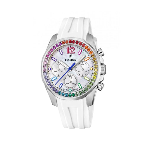 RELOJ ANÁLOGO PARA MUJER FESTINA RAINBOW F20610/2 - BLANCO