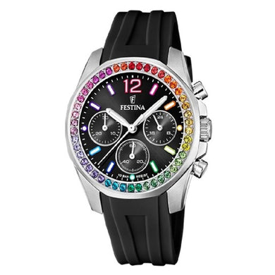 RELOJ ANÁLOGO PARA MUJER FESTINA RAINBOW F20610/3 - NEGRO