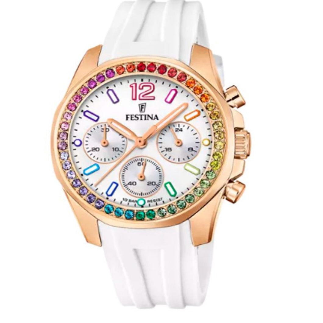 RELOJ DEPORTIVO PARA MUJER FESTINA RAINBOW F20611/2 - BLANCO