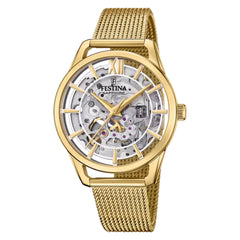 Cargar imagen en el visor de la galería, RELOJ ANÁLOGO PARA MUJER FESTINA SKELETON F20629/1 - DORADO
