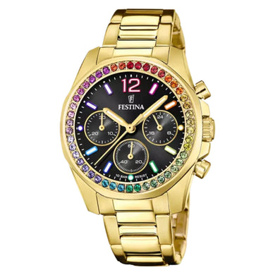 RELOJ ANÁLOGO PARA MUJER FESTINA RAINBOW F20609/3 - DORADO