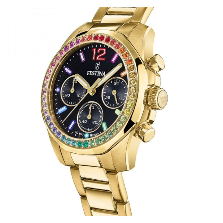 RELOJ PARA MUJER FESTINA RAINBOW F20609/3 - DORADO