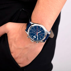 Cargar imagen en el visor de la galería, RELOJ EN CUERO PARA HOMBRE FESTINA TIMELESS CHRONO F20375/2 - AZUL
