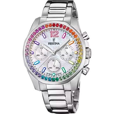 RELOJ ANÁLOGO PARA MUJER FESTINA RAINBOW F20606/2 - PLATEADO